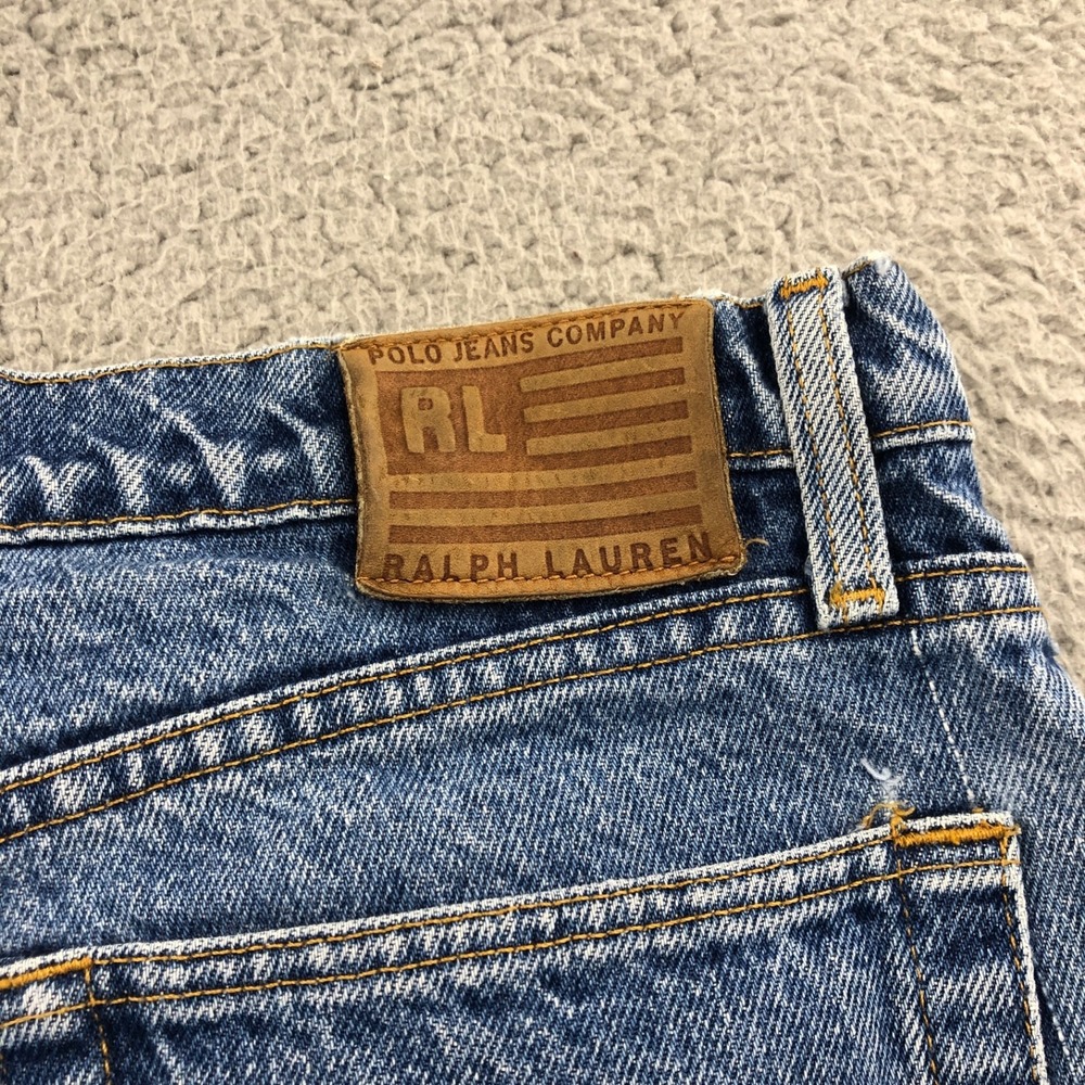 Vintage Polo Jeans Co Jeans Mens 34x32 Blue Relaxed Fit Faded Distressed 90s Y2k